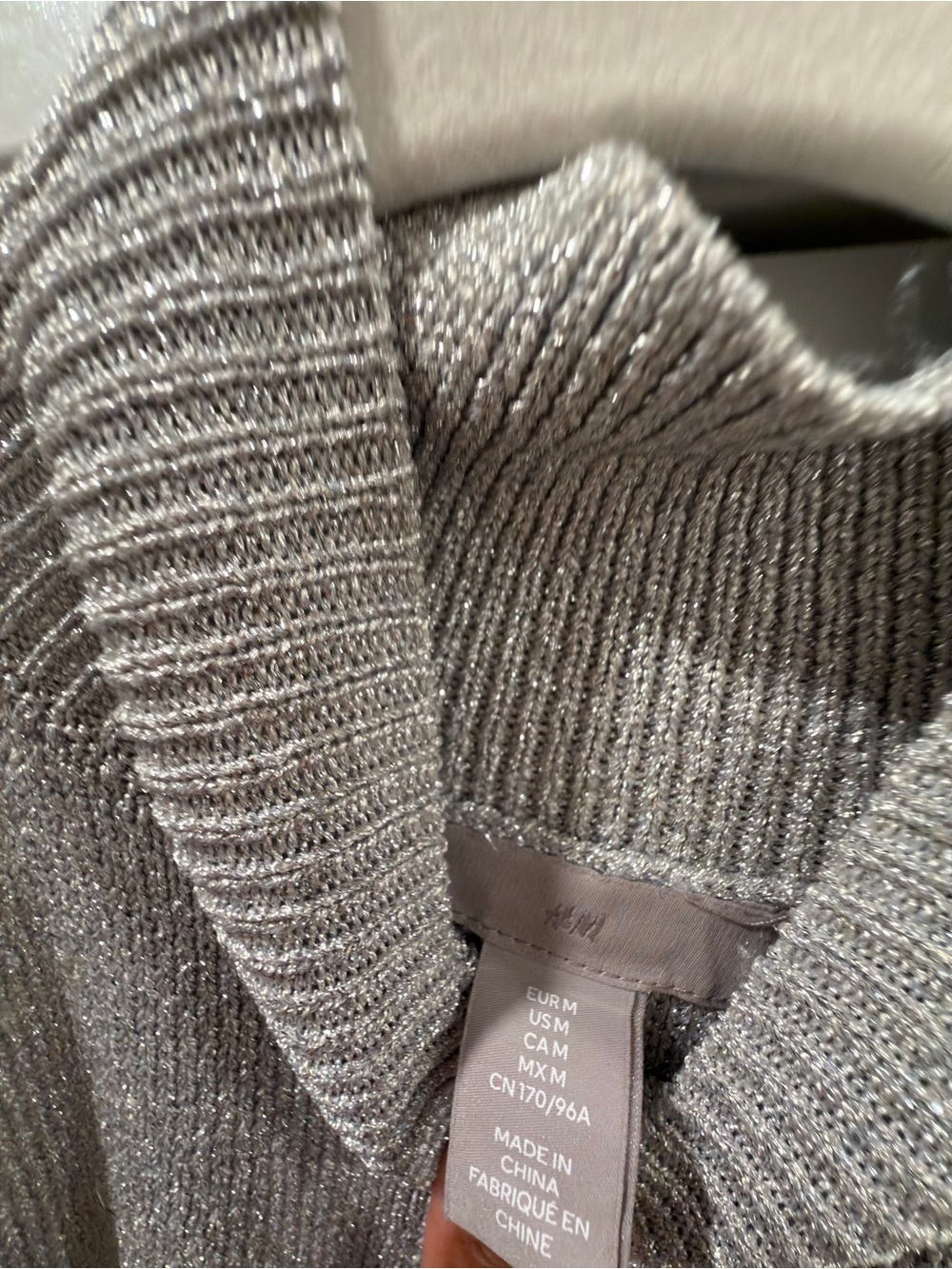 H&M Silver Metallic Ribbed Halter Top - Picture 7 of 10